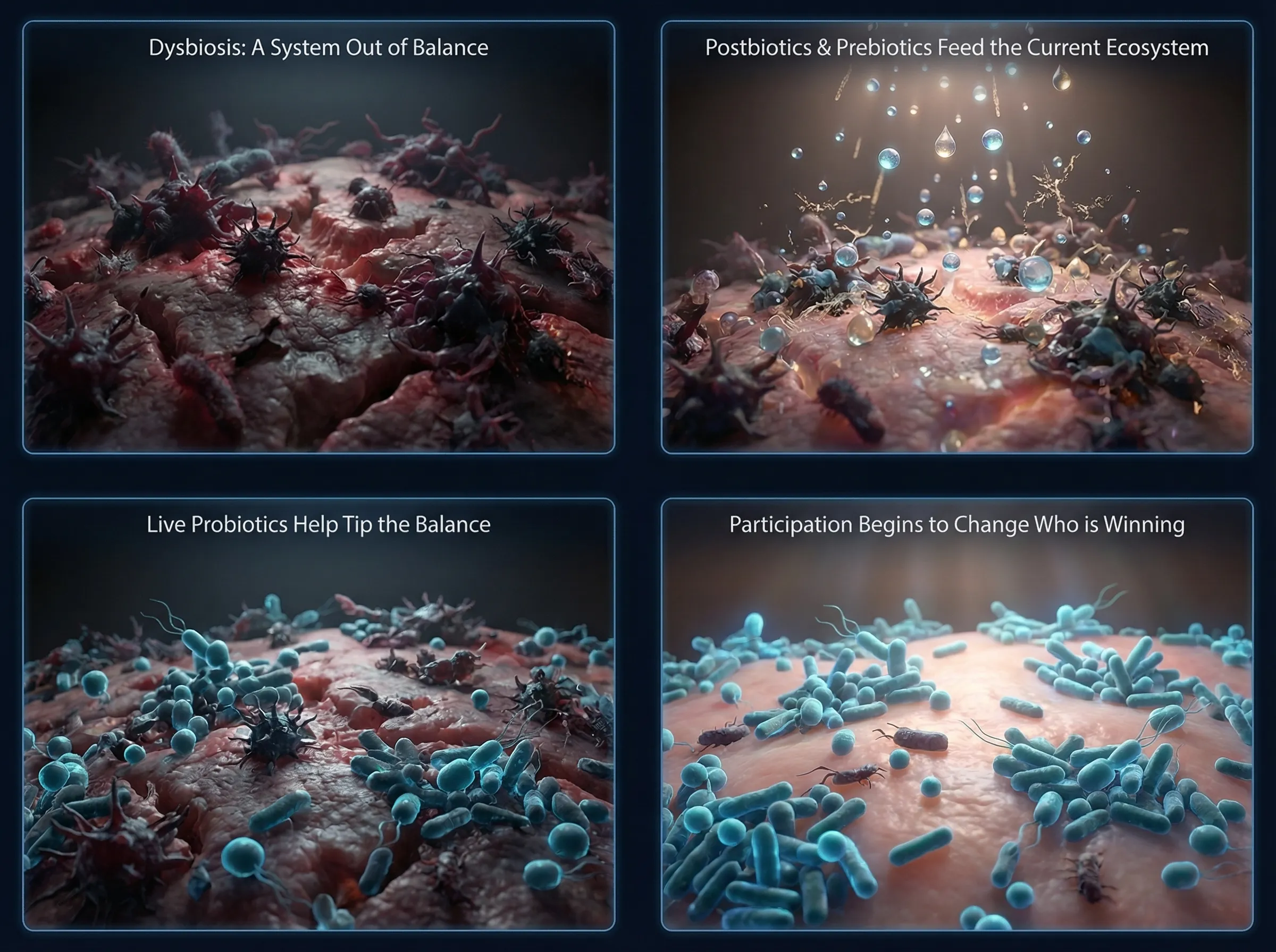 Visualization of microbial imbalance in a microbiome ecosystem